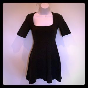 Black knit dress
